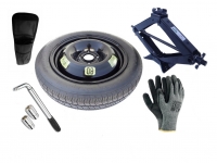 Set - Space saver wheel FIAT 500 Abarth I R15 4x98x58,1 + wrench+ car jack + car jack cover