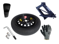 Set - Space saver wheel HYUNDAI GETZ R15 4x100x54,1 + wrench+ car jack + car jack cover