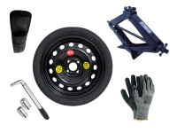 Set - Space saver wheel OPEL AGILA B R16 4x100x54,1 + wrench+ car jack + car jack cover