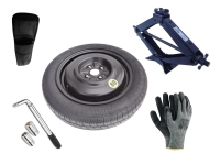 Set - Space saver wheel SUZUKI IGNIS R15 4x100x54,1 + wrench+ car jack + car jack cover