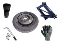 Set - Space saver wheel FIAT GRANDE PUNTO R15 4x100x56,5 + wrench+ car jack + car jack cover