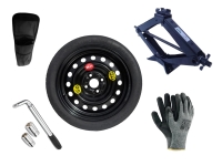 Set - Space saver wheel SMART FORFOUR II R15 4x100x60,1 + wrench+ car jack + car jack cover