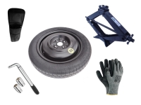 Set - Space saver wheel DACIA DOKKER R15 4x100x60,1 + wrench+ car jack + car jack cover