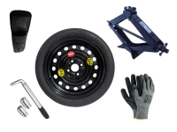 Set - Space saver wheel SMART ROADSTER R15 4x114,3x67,1 + wrench+ car jack + car jack cover