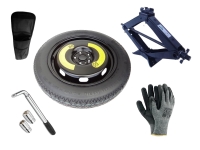 Set - Space saver wheel ŠKODA KODIAQ R18 5x112x57,1 + wrench+ car jack + car jack cover